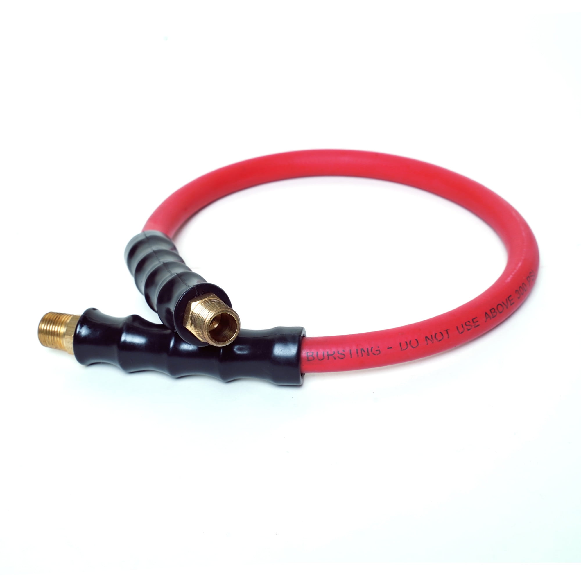 STEELMAN 98456-IND 24-Inch Rubber Hose Reel Connection Hose with 3/8-Inch NPT Brass Fittings
