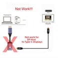 thumbnail image 4 of FVH USB-C Type C Female Source to Displayport DP 1.4 Sink HDTV Cable 8K@60hz 4K@120hz for Tablet Phone Laptop, 4 of 7