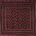 thumbnail image 1 of Ahgly Company Machine Washable Indoor Square Traditional Red Wine or Wine Red Area Rugs, 3' Square, 1 of 7