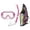 Clear Pink (w/reusable bag), variant on TUSA Sport Mini-Kleio Junior Mask and Snorkel Combo, Flash Yellow
