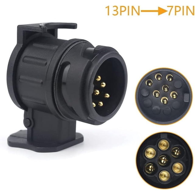 High-Quality Caravan Towing Socket, Easy Installation For Various Vehicles And Trailer Equipment, Euro Style Plug Adapter With Stable Connections, Ideal For Business Vehicles, Rvs, Ships