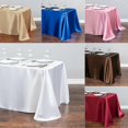 thumbnail image 2 of Nappe Blanche en Polyester Nappe Rectangulaire en Satin, 2 of 5