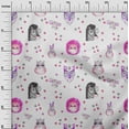 thumbnail image 3 of oneOone Cotton Poplin Purple Fabric Animals Dress Material Fabric Print Fabric By The Yard 56 Inch Wide, 3 of 6