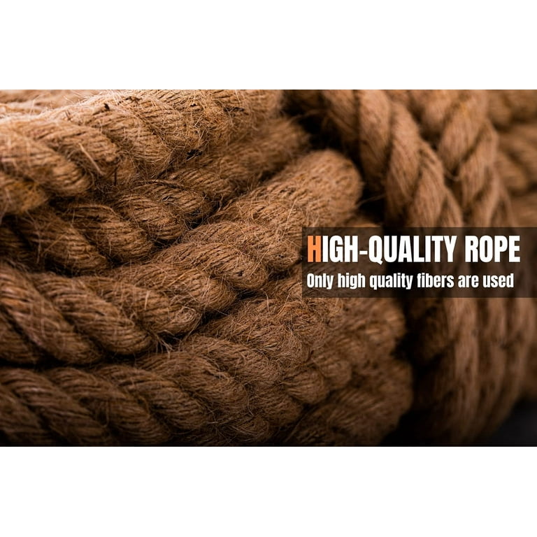 Manila Rope 1″×100′- Nautical Ropes - Natural Jute Rope - Large Decora –  Morelux