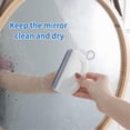 thumbnail image 7 of Small Squeegee for Shower Glass, 2.8X4.3inch Window Squeegee with Hooks, Streak Free Cleaning Tool for Tile, Handheld Squeegee for Mirror Car, Compact Wiper for Countertop, Bathroom Accessories, 7 of 7