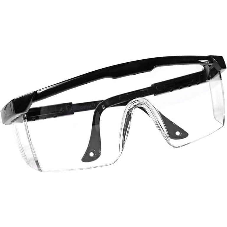 Clear Lens Black Frame Safety Glasses Anti-Fog Anti Scratch