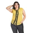 thumbnail image 1 of Blusa con detalle de encaje Roman Fashion Talla Extra 8004 Amarillo 40, 1 of 6