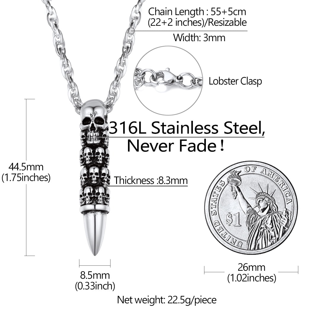 Diamond Bullet Pendant, Solid 14k Gold, Proclamation Jewelry