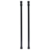 ROSENICE Refractable Shower Pole Black 2Pack 16-28In Diameter 0.5In
