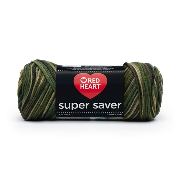 Red Heart® Super Saver® #4 Medium Acrylic Yarn, Camouflage 5oz/142g, 236 Yards