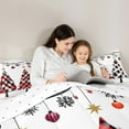 thumbnail image 5 of jejeloiu Cute Xmas Tree Bedding Comforter Set,Merry Christmas Twin Comforter Sets,Red Black Geometric Plaid Bedding Set For Girl Kids,Microfiber Bedroom Decor Reversible,2-Piece, 5 of 8