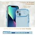 thumbnail image 2 of for iPhone 15 Plus Case 6.7 inch,Cute Curly Wave Frame Case with Love Heart Pattern,Luxury Plating Edge Full Camera Protection Shockproof Phone Case for Women Girls-Blue, 2 of 13