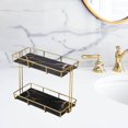 thumbnail image 3 of facefd Storage Rack Multi-layer Storage Box Perfume Jewellery Container Basket S Double Layer Black, 3 of 8