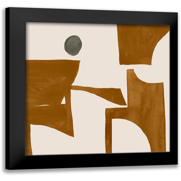 Sozi 12x12 Black Modern Framed Museum Art Print Titled - Forecast II