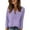 Purple, variant on Lenpel Women's T Shirts Fashion Long Sleeve V Neck Floral Lace Front Solid Color Loose Tunic Tops Soft Casual Tee Blouses(Purple,X-Large)