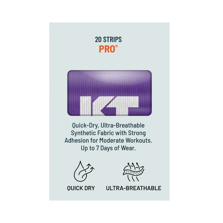 2 pack) KT Tape Pro Ultra-Breathable Synthetic Kinesiology