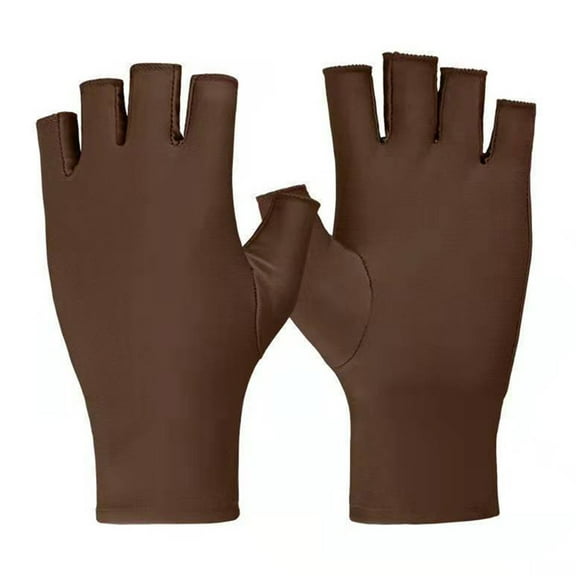 Outdoor Cycling Gloves Summer Breathable Sunscreen Gloves UV Protection Driving Gloves Non-slip Unisex Half Fingers Gloves Sun Fingerless Gloves Half Finger Gloves for Driving, Hiking, Running,