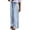 Light Blue -CJ36, variant on Work Pants for Women Striped Harem Pants Baggy Casual Wide Leg Trousers Drawstring Boho Palazzo Pants with Pockets Blue L
