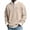 Beige, variant on Men's Sweatshirts for Fall&Winter Waffle Knit Quarter Zip Stand Collar Long Sleeve with Zipper Pockets Casual Tops