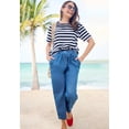thumbnail image 3 of Woman Within Plus Size Lattice Neck Tee, 3 of 5