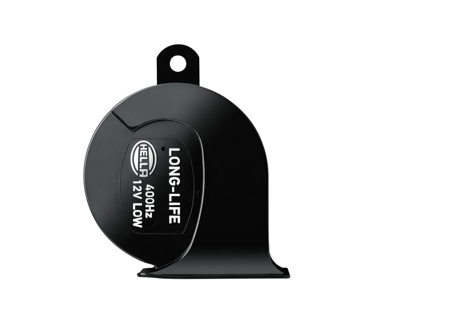 HELLA 007728981 Trumpet Horn TE40 Set – 12V, 112dB(A), 400/500Hz Low & High Tone, eLong-Life, 2-Pack