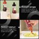 thumbnail image 5 of BRIGHTFUFU 3pcs 350ml botellas de compresión de plástico de 5 orificios Botellas de salsa dispensadores de condimentos, 5 of 8
