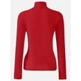 thumbnail image 2 of Women's Turtleneck Long Sleeve Shirts Slim Fitted Lightweight Base Layer Casual Tops, 2 of 5
