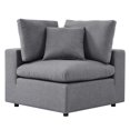 thumbnail image 4 of Modular Lounge Deep Sofa, Sunbrella, Grey Gray, Fabric, Modern Contemporary, Outdoor Patio Balcony Cafe Bistro Garden Furniture Hotel Hospitality, 4 of 10