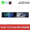 thumbnail image 2 of ZWNAV Dual 12.3 inch Screen Carplay Android 14 Car GPS Navigation for BMW 6 series 2013-2016 NBT Head Unit Multimedia Player Car Radio, 2 of 14