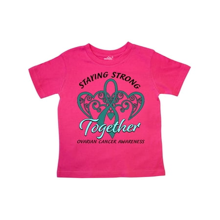 

Inktastic Ovarian Cancer Awareness Staying Strong Together Gift Toddler Boy or Toddler Girl T-Shirt