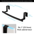thumbnail image 3 of KES Over Cabinet Towel Bar Kitchen, Over The Door Towel Rack Kitchen Towel Holder Matte Black 2 Pack, WMKTH1000BKP2, 3 of 11