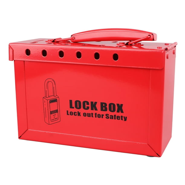 Caja LOTO, Caja De Bloqueo Con Etiquetado Y Bloqueo Construcción Robusta Acero Inoxidable De 12 Orificios Resistente A Impactos Alta Resistencia Para Uso Industrial