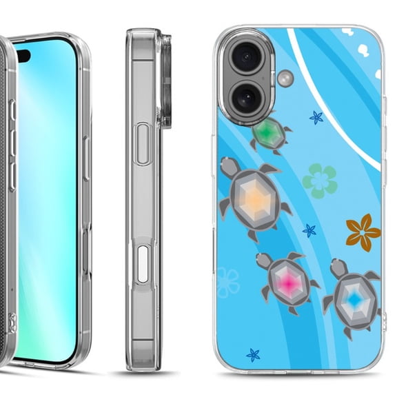 For iphone 16 Phone Case Cover, by OneToughShield - Happy Turtle