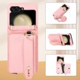 thumbnail image 2 of ELEHOLD for Samsung Galaxy Z Flip 6 Wallet Case with Strap, PU Leather RFID Blocking Card Holder Wristlet Crossbody Finger Stand Ring Shockproof Case for Samsung Galaxy Z Flip 6,Pink, 2 of 8