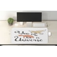thumbnail image 2 of Saying Computer Mouse Pad, You are a Universe Lettering with Constellations on Fox and Eagle, Rectangle Non-Slip Rubber Mousepad X-Large, 35" x 15" Gaming Size, Peach Salmon, by Ambesonne, 2 of 2