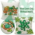 thumbnail image 2 of St Patricks Day Gnome Throw Pillow Covers 18x18 Set of 2 Green Lucky Shamrock Pillow Covers Saint Patricks Day Gnome Decor for Home Couch and Sofa, 2 of 6