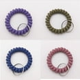 thumbnail image 4 of Loopunk 20 Pcs Wristband Keychains, Plastic Coil Stretch Elastic Spring Spiral Bracelet Key Ring for Gym Pool ID Badge, Plastic ID Tags with Label Window for Keychain Pet Luggage Bag, 4 of 6