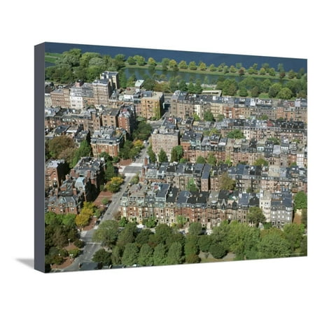 Aerial View of Back Bay Area, Boston, Massachusetts, New England, USA Stretched Canvas Print Wall Art By Fraser