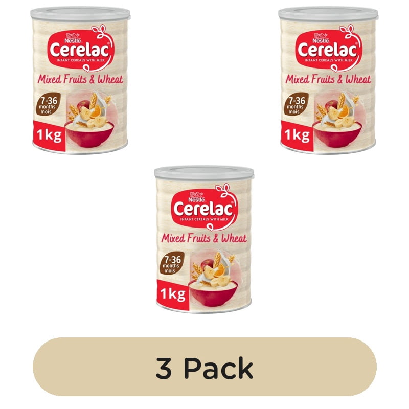 Nestle Cerelac Mixed Fruits & Wheat 1kg, British Import (Pack of 3)