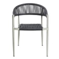 thumbnail image 3 of Furniture of America Clark Aluminum Patio Dining Chair in Light Gray (Set of 2), 3 of 13