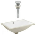 thumbnail image 1 of 20.75-in. W CSA Rectangle Bathroom Undermount Sink Set In White - Chrome Hardware - Overflow Drain Incl. AI-24900, 1 of 7