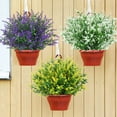 thumbnail image 6 of Sinhoon 8 Bundles Artificial Lavender Flowers Outdoor Fake Flowers for Decoration UV Resistant No Fade Faux Plastic Plants Garden Porch Window Box Décor (yellow), 6 of 15