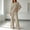 (Fashion 70)Khaki, variant on Aimik Lounge Sets for Women Striped Long Sleeve Crewneck Top and Wide Leg Long Pants Set Fall Winter Casual Womens Striped Set
