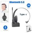 thumbnail image 3 of Zeeyh Bluetooth Headset 5.0, Type-C Rechargeable Headset Wireless, Truck Driver Driving, Office Headset With Noise Reduction Microphone, 3 of 8