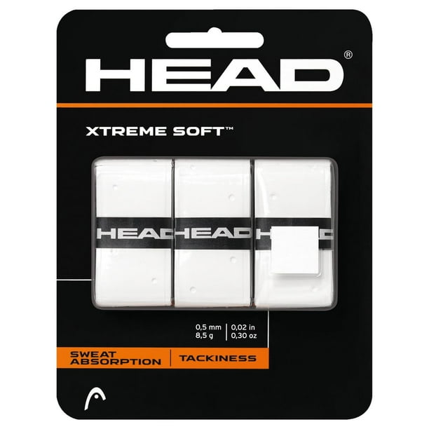 Raqueta de tenis Overgrip HEAD Xtreme Soft, paquete de 3, color blanco