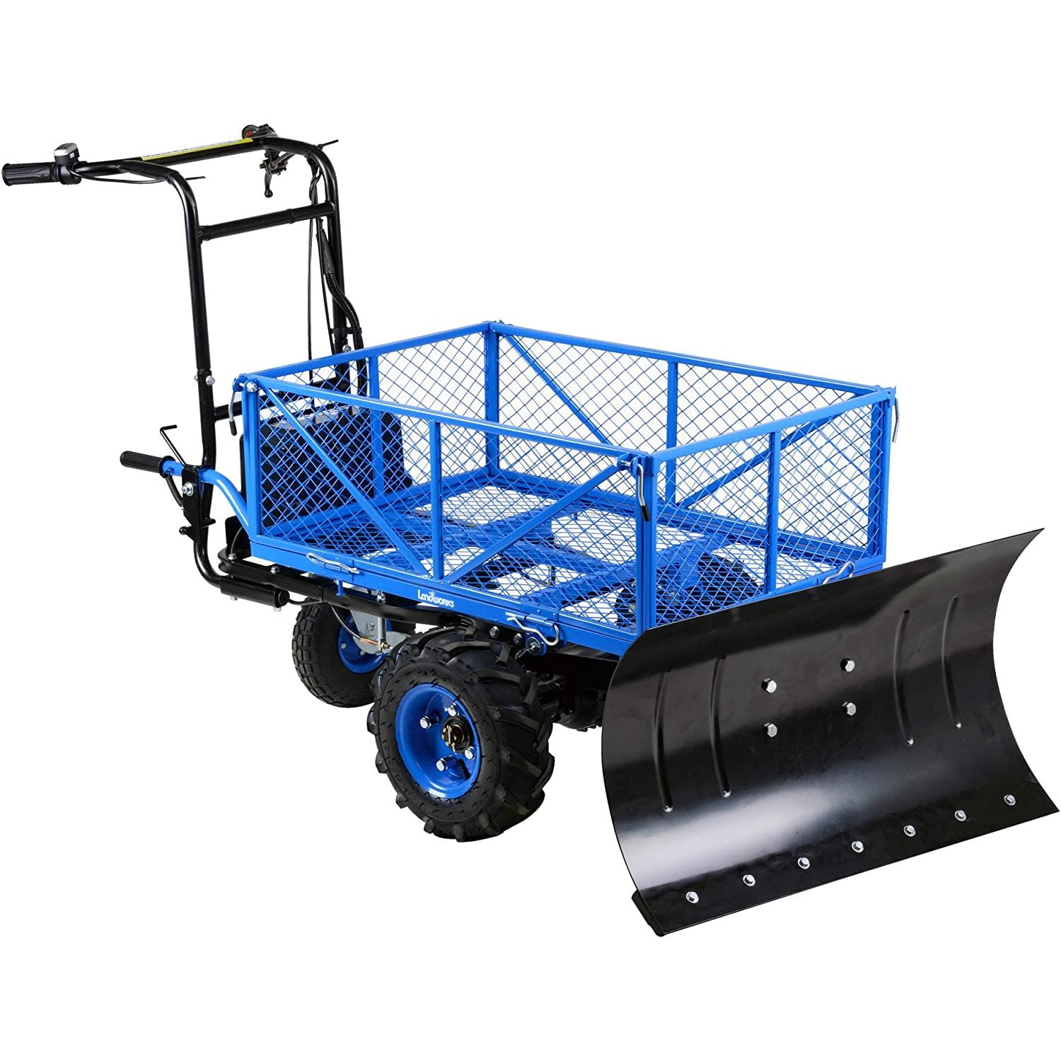 JIARUI Snow Plow Wagon Utility Electric Wheelbarrow Barrel Dump Power Wagon Mountable Steel