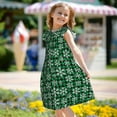 thumbnail image 5 of Gukieu Christmas Pattern At Buffalo Plaid Print Girls' Flying Sleeves Nightdress, Round Neck Sleeveless Princess Dress, Nightgown and Home Clothes-X-Large, 5 of 6