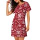 thumbnail image 2 of Balery Ho Funny Christmas Camisón de manga corta con cuello redondo para mujer, cómodo y elegante., 2 of 6