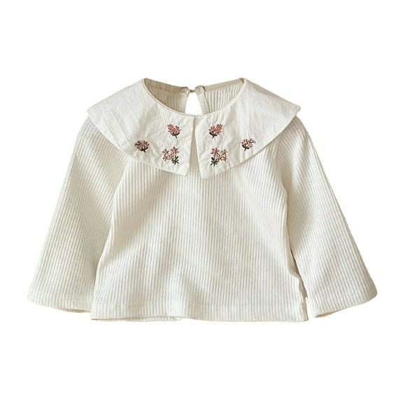 Chenyin 0M-2T Baby Spring Fall T-Shirt for Girls Newborn Long Sleeve Undershirts Girls Cotton Tees Tops