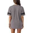 thumbnail image 4 of longantii Jersey Shirts for Women Y2k Solid Color Football Jerseys Oversized Short Sleeve V Neck Athletic T-Shirts Casual Loose Streetwear Summer Tops Practice Sports Uniforms Gray XS, 4 of 7